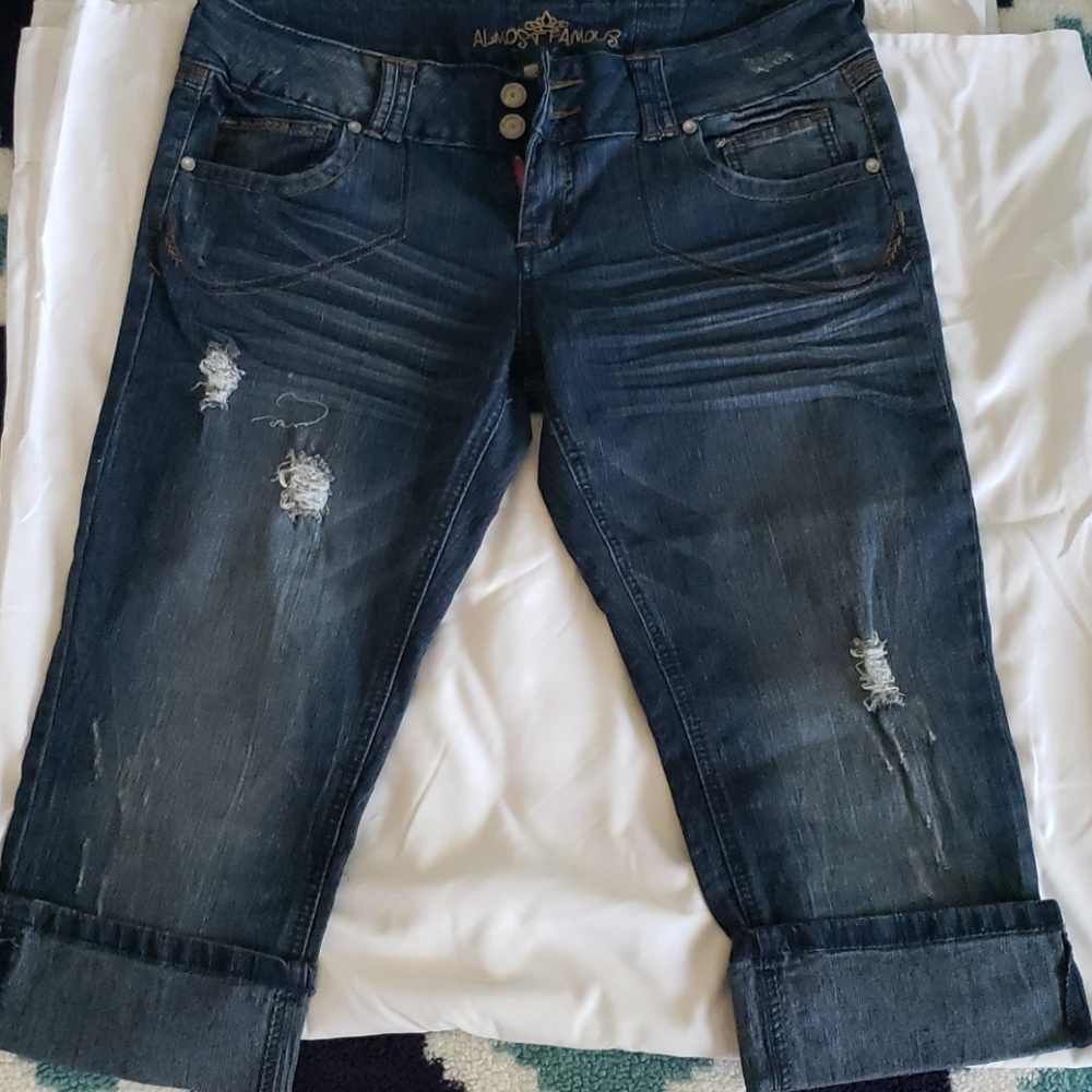 Torn Jean capris